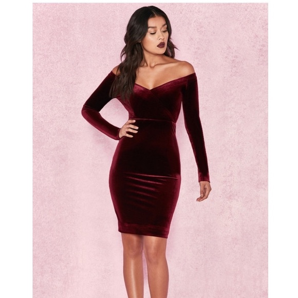 house of cb velvet dress
